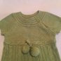 Mothers Day Crazy 8 sweater dress Size 18 24 mo pom pom short sleeve green
