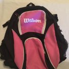 Wilson softball baseball backpack equipment bag carrier pink shoulder straps
