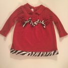 Mothers Day Size 3 6 months Bonnie Jean dress sweater holiday red metallic