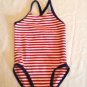 baby Gap swimwear Size 6 12 mo patriotic 1 piece striped girls