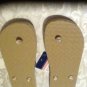 July 4th USA flip flops patriotic Size 9 10 thongs shoes gold new ladies