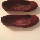Mothers Day Size 9.5 Time And Tru shoes ballet flats slip on burgandy ladies