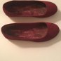 Mothers Day Size 9.5 Time And Tru shoes ballet flats slip on burgandy ladies