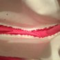 Disney Minnie Mouse purse heart shape pink faux pearl handle