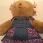 Mothers Day Build A Bear girl plush stuffed brown bear dress outfit 15 inch
