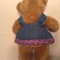 Mothers Day Build A Bear girl plush stuffed brown bear dress outfit 15 inch