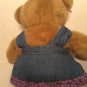 Mothers Day Build A Bear girl plush stuffed brown bear dress outfit 15 inch