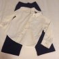 Mothers Day Size 4T 4 Nautica shirt white 2 piece set black dress suit pants