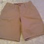 Girls Size 12.5 Justice shorts uniform long khaki bermuda belt loops