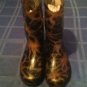 Firebugs by Mia boots Girls Size 12 pink floral water rain boots