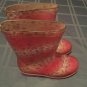 Size 12 rain boots water boots pink purple leopard print Girls