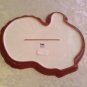 Turkey platter dish Tag ceramic embossed holiday brown 11 x 13 inch
