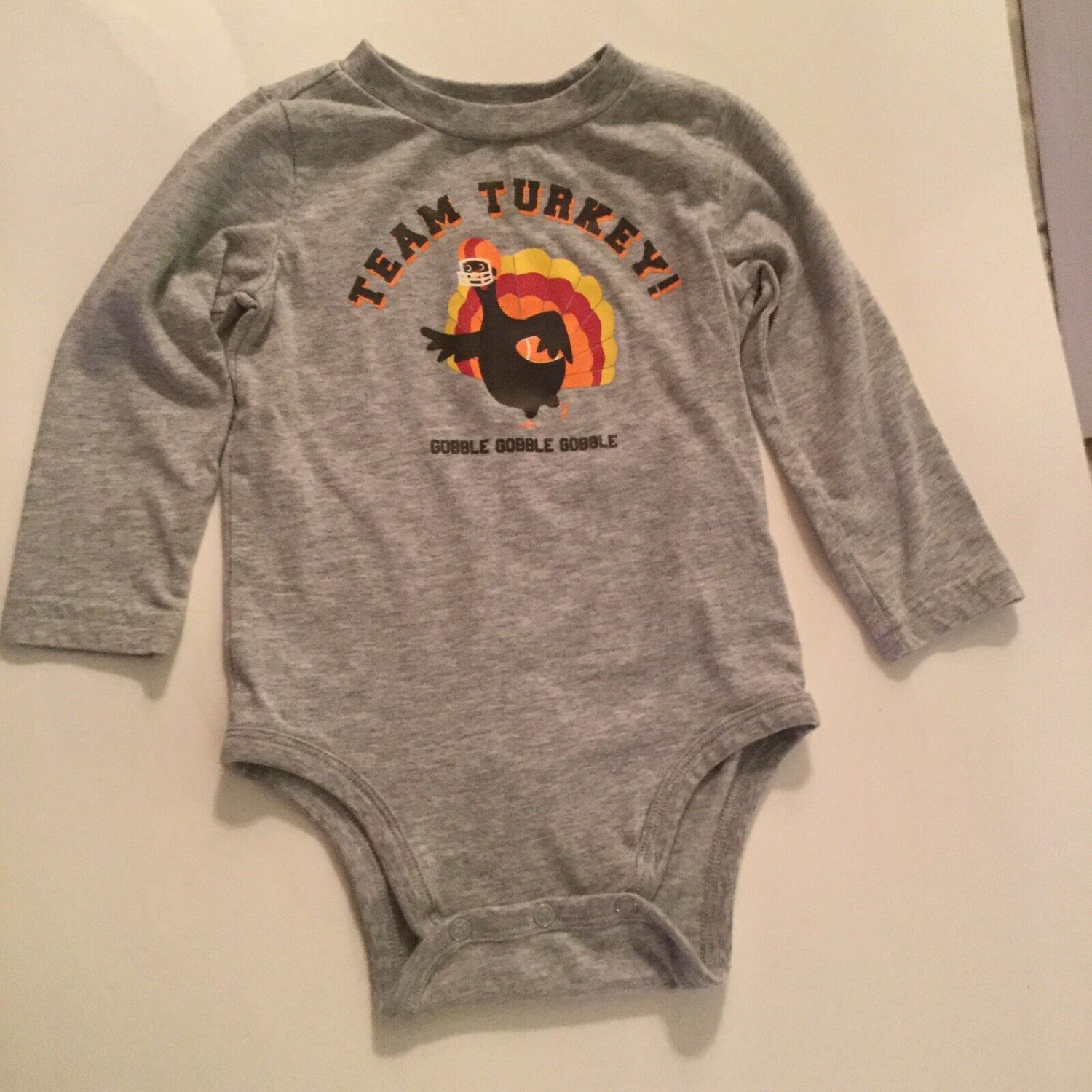 Size 18 mo Okie Dokie romper team turkey football outfit 1 pc