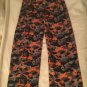 Halloween Size 8 Skull sleepwear pajamas pants skeleton lounge black orange