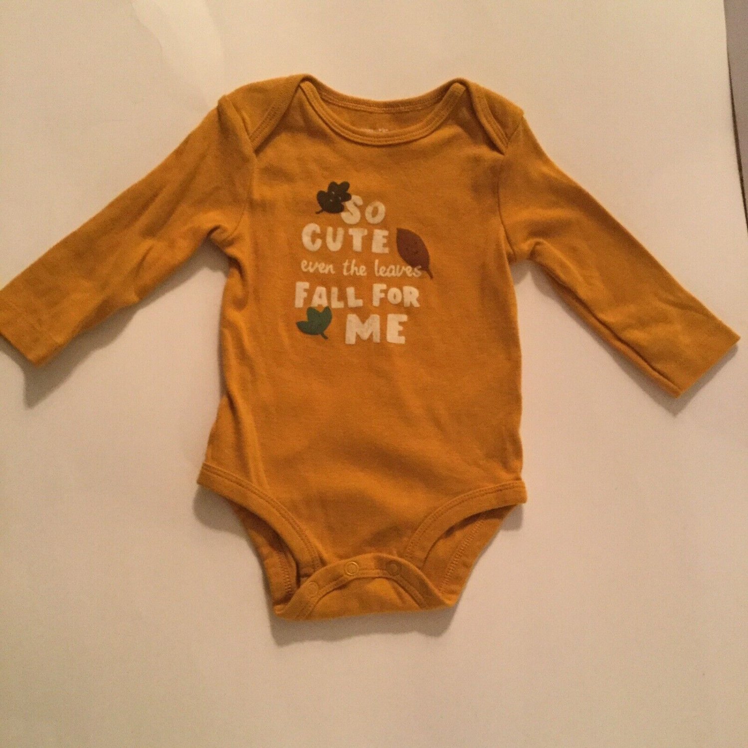 Size 6 mo Carters fall autumn outfit romper baby 1 piece orange