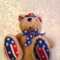 Holiday USA patriotic bear American plush animal stars stripes 10.5 in