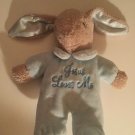 bunny rabbit tan floppy ears Dan Dee Collectors Choice 11 inch blue suit
