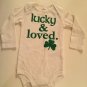 Carters Size 9 mo romper bodysuit 1 pc outfit shamrock unisex