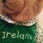 Ireland bear plush girl polka dot green dress 12 inch