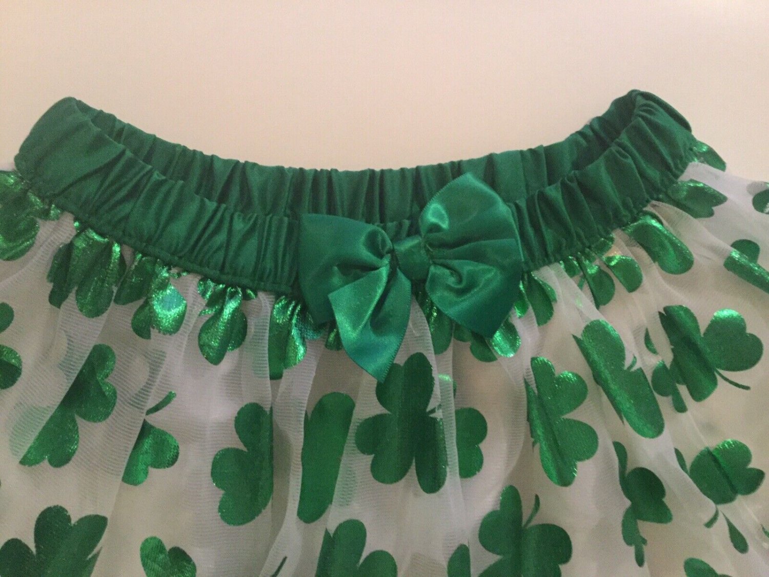 Size 3T skirt shamrocks metallic green lace Way to Celebrate