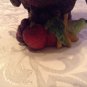 Thanksgiving turkey centerpiece Holiday Home hand painted resin 7.5 x 7 x 6