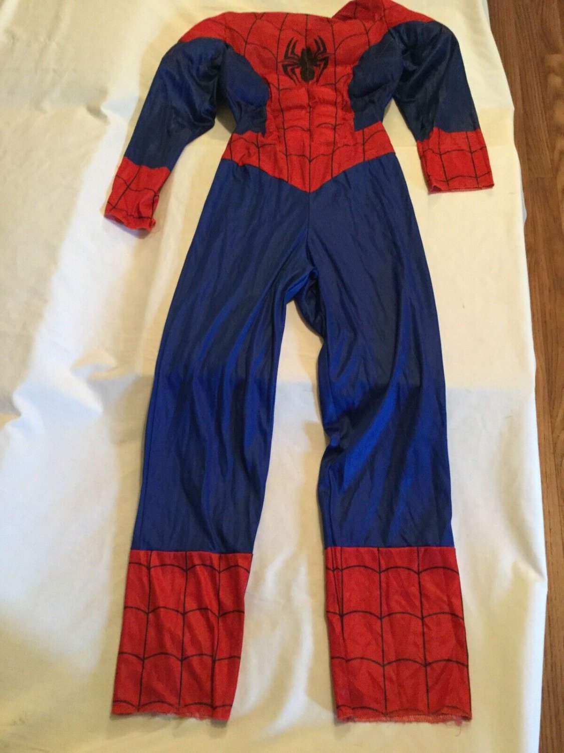 Halloween Size 7 8 medium Spider man costume marvel jumpsuit blue red no mask