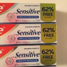 3 Colgate toothpaste sensitive complete enamel whitens 2.1 oz each total 6.3 oz