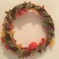 Halloween wreath decor maple leaves door wall handmade 12x12 in
