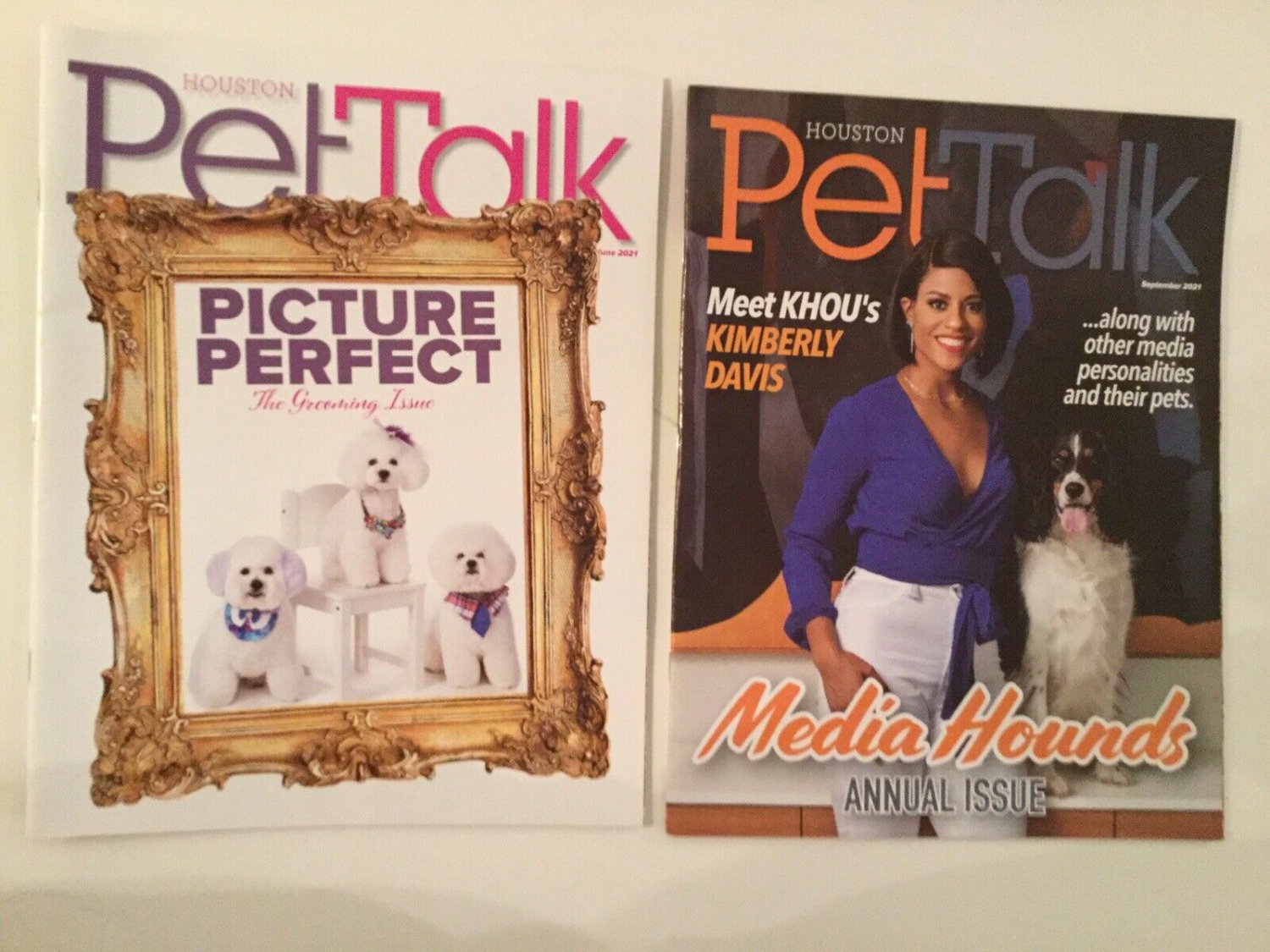 2 Pet Talk magazines Picture Perfect the grooming issue Media Hounds Houston
