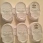 Halloween 2 pc serving tray Day of The Dead 3 section sugar skull skeleton white