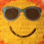 Fall Emoji decor door wall hanger happy face sun 11x12 in yellow orange