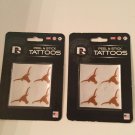 NCAA Texas Longhorns peel stick tattoos 2 packs total 8 pc Rico Industries