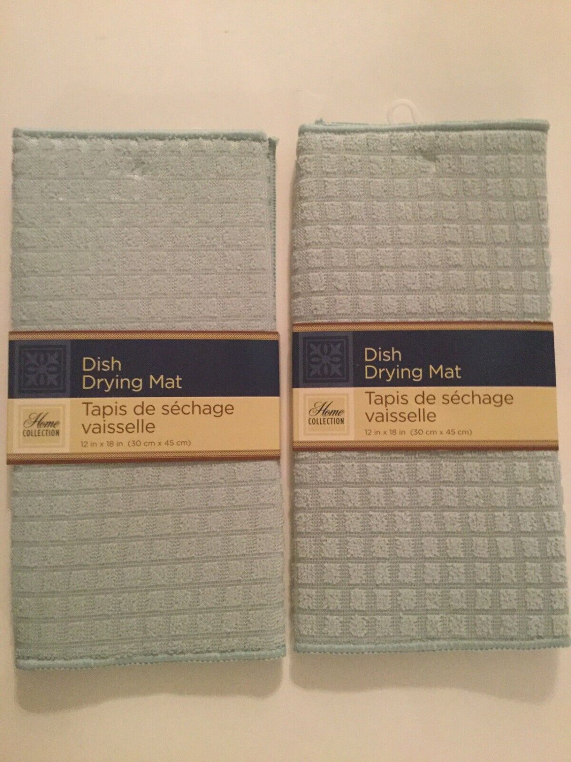 Summer 2 pc dish drying mat pastel blue Home Collection 12x18 in new