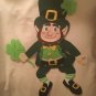 St Patricks Decor hanger door wall Leprechaun sign clover green