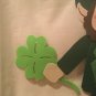 St Patricks Decor hanger door wall Leprechaun sign clover green
