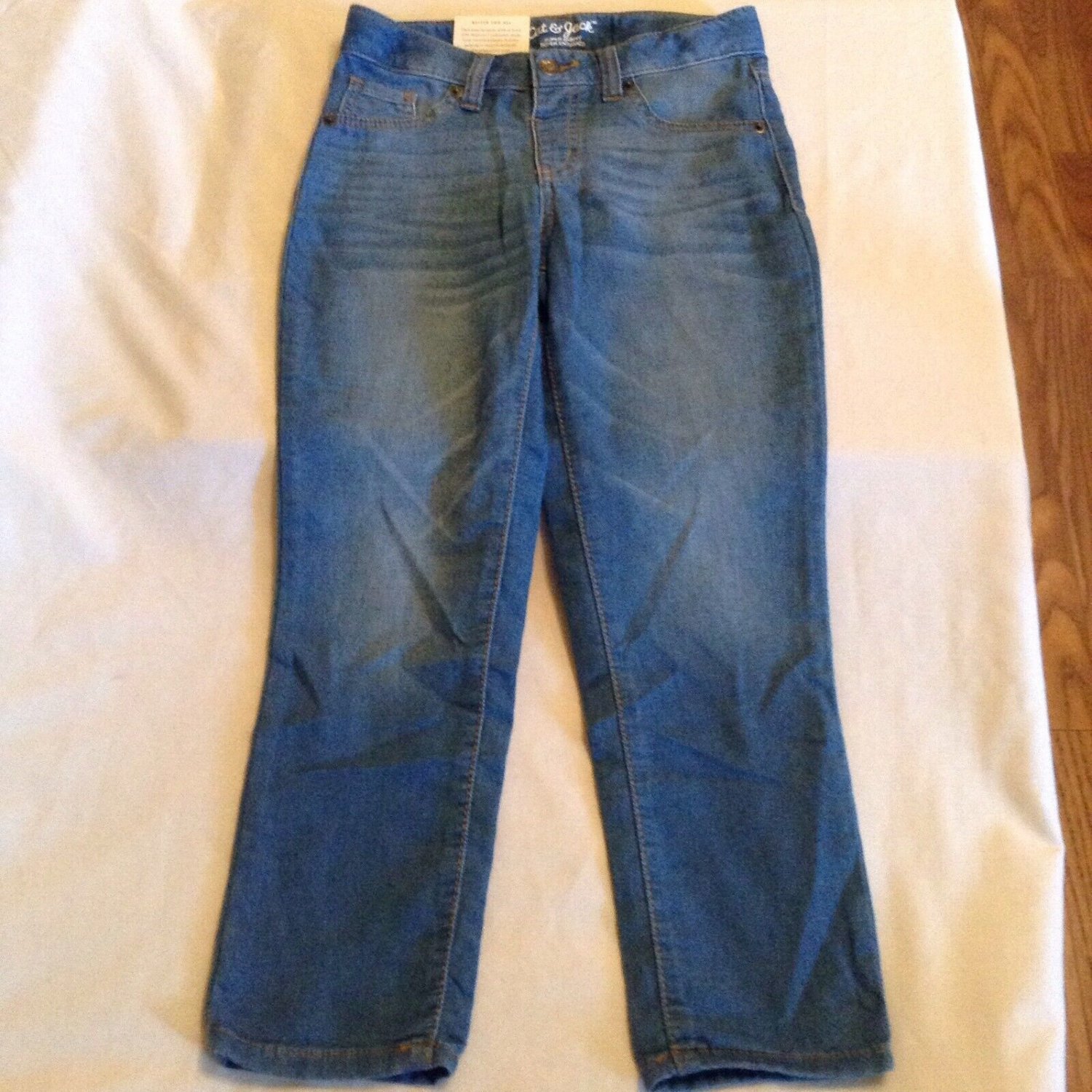 Size 10 Regular Cat & Jack jeans super skinny stretch blue denim western new