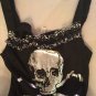 skeleton skull dress glitter tiered Costume USA black