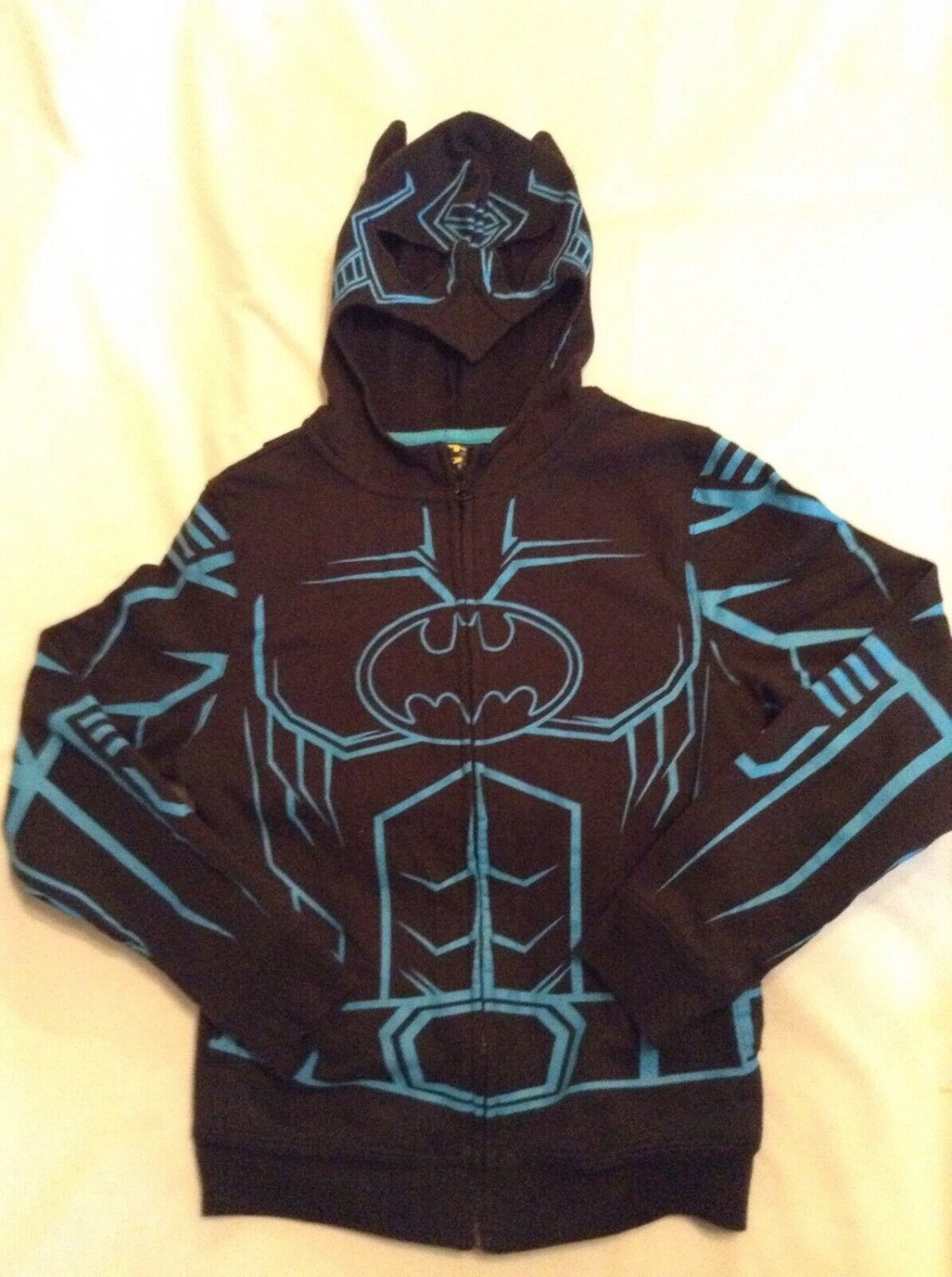 Halloween Batman jacket DC Comics Size small mask hoodie zipper black
