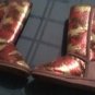 Size 1 Fab kids boots purple metallic camouflage boots girls