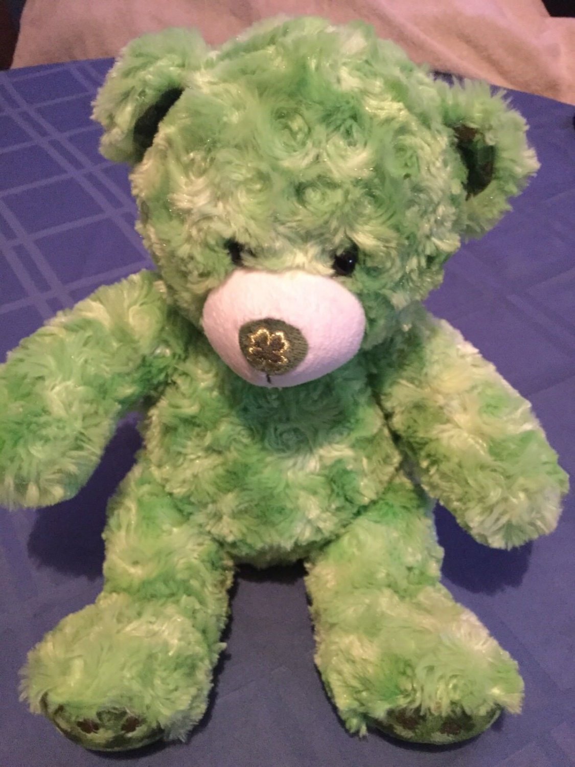 Build A Bear Irish Shamrock plush green stuffed 15 inch New holiday