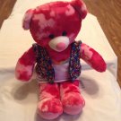 Valentines Day Build A Bear girl pink camouflage bear sequin outfit 18 inch