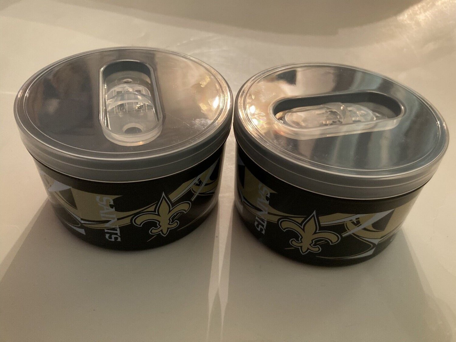 NFL New Orleans Saints storage container snacks gift set 11.5 oz 2pc MRL Sports