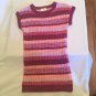 Christmas Crazy 8 dress sweater Size 4T pink stripe metallic short sleeve