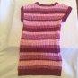 Christmas Crazy 8 dress sweater Size 4T pink stripe metallic short sleeve