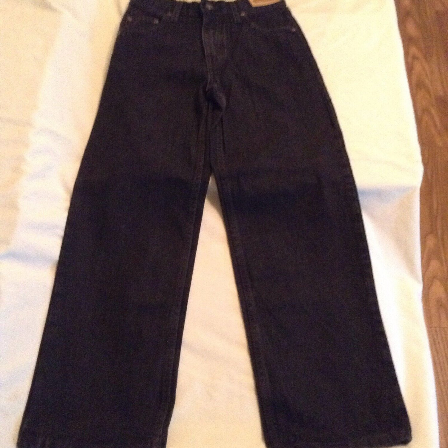 Size 12 Reg Levi Strauss Signature jeans premium denim black western rodeo New