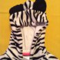 Disney vest Minnie Mouse jacket hoodie Size 6 zebra print faux fur