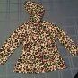 Size 5T Place hoodie jacket pink white animal print girls