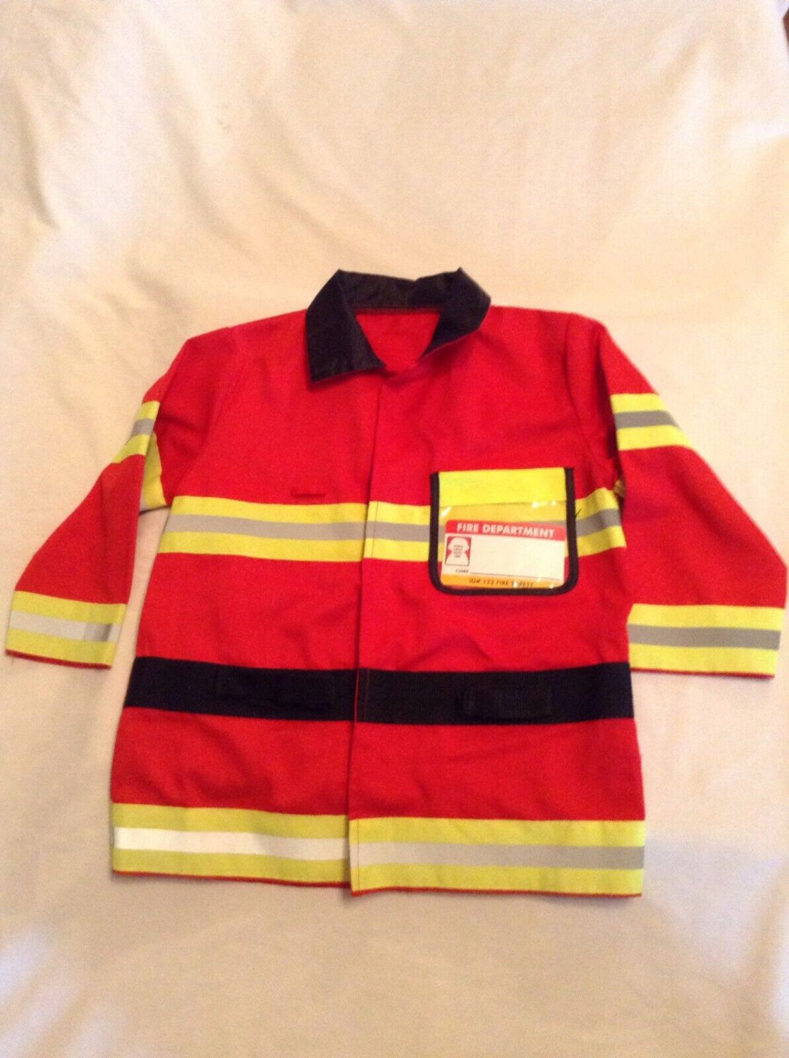 Christmas fireman fighter jacket costume Age 3 to 6 years Melissa & Doug red