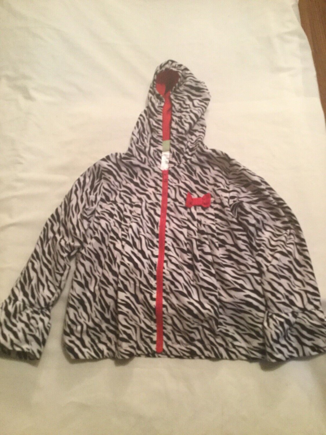 Size 6 Penelope Mack jacket hoodie zebra lightweight black white