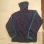 BCG Size 12 14 large jacket wind breaker lightweight track navy blue athletic